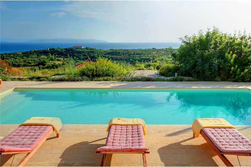  Villa Corali pool with stunning views of the ionian sea